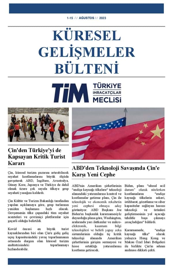 1-15 Ağustos 2023 Bülteni 